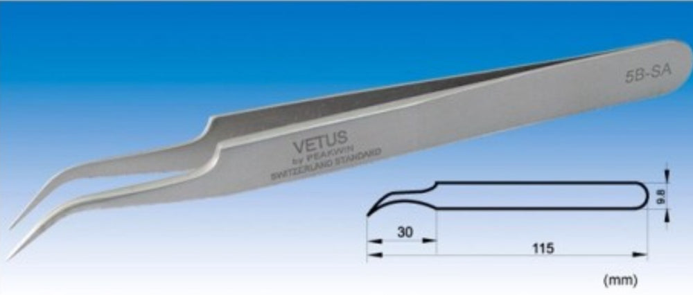 Tweezers for multi-use: Isolating, pick-up & hand-making Russian Volume - VETUS 5B-SA